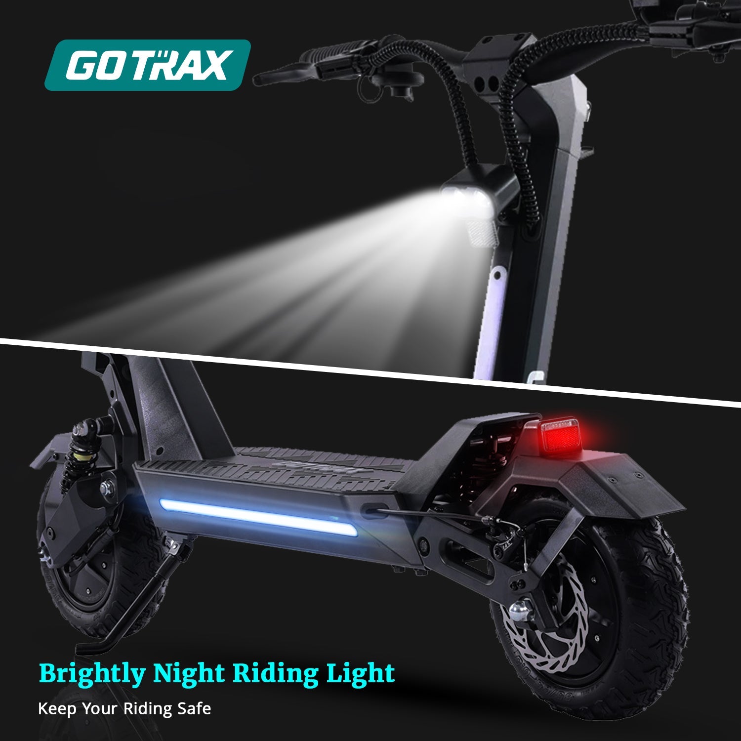 Black GOTRAX GX1 Adult Folding Electric Scooter