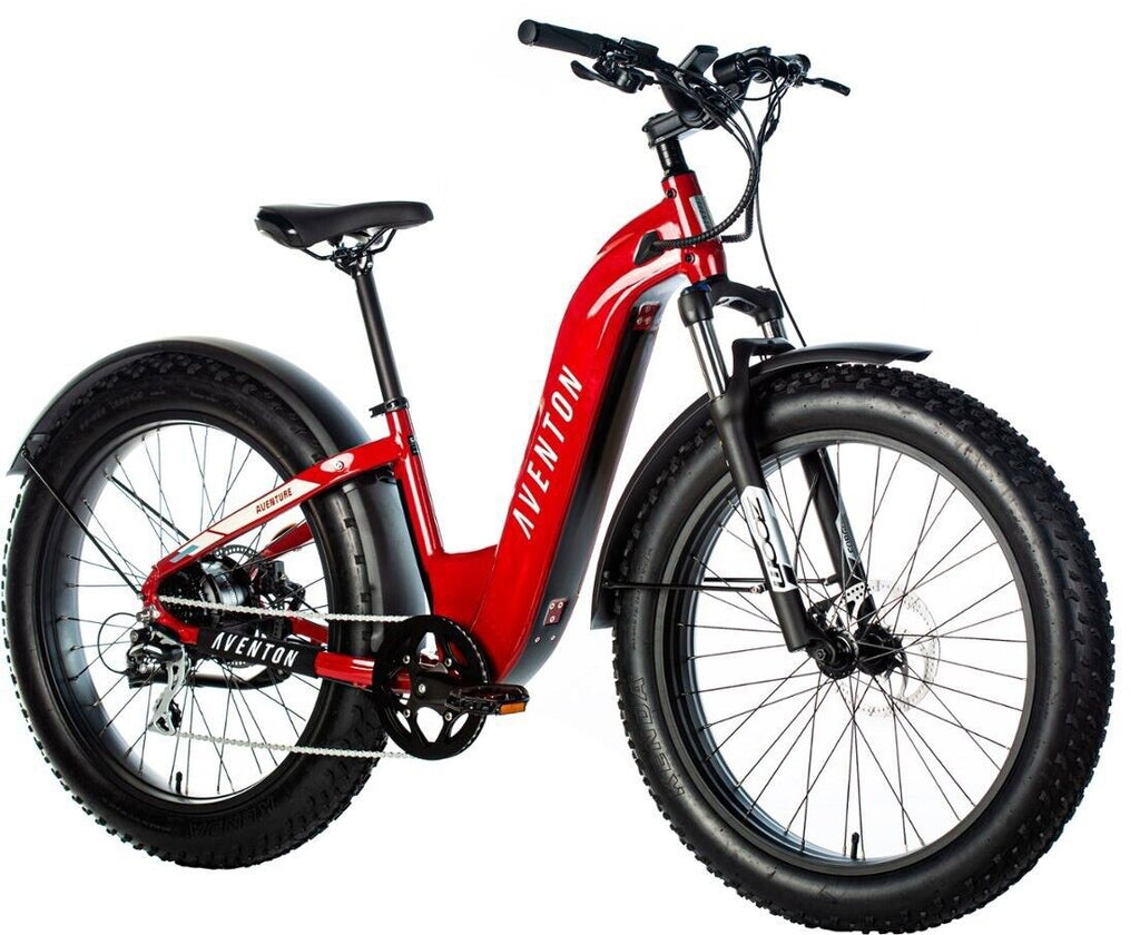 Aventon - Aventure Step-Through Ebike M/L Size Electric Red