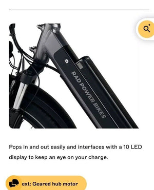Rad Power Bikes Radrover 6 plus 26" Fat Bike - Charcoal + Accessories