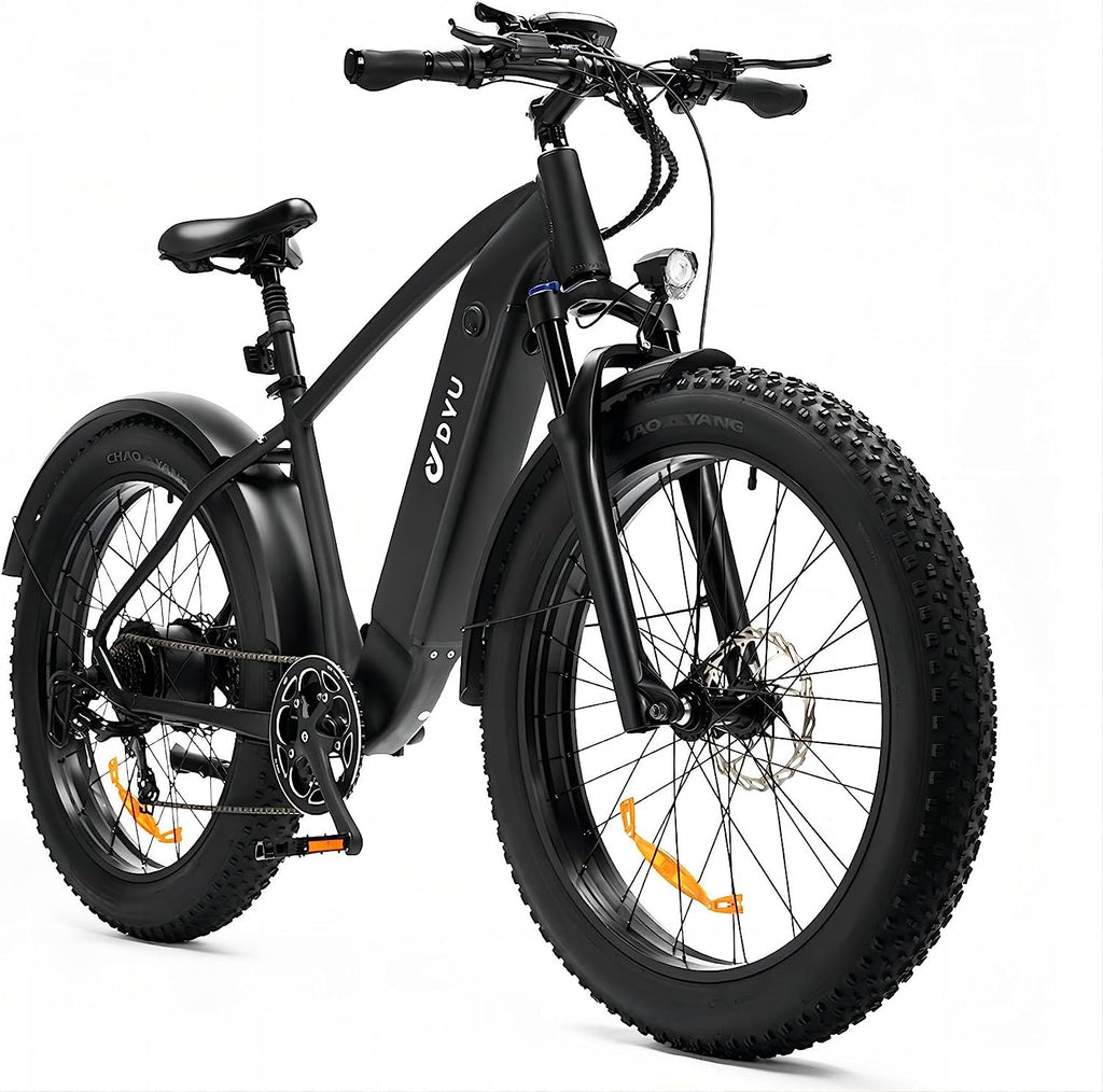 Black DYU 26" Fat Tire Electric Bike