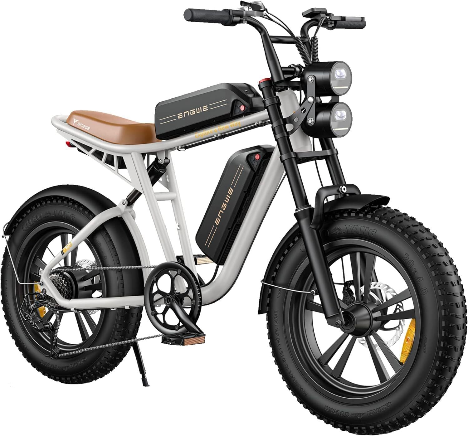 Electric Bicycle 1000W Dual Suspension M20 20"Fat Tire 48V 26Ah E-Bike for Adult