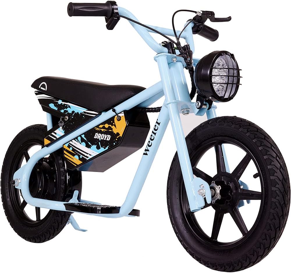 Light Gray Weeler Electric Mini Bike - Electric Bike for Kids