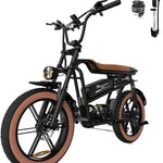 1000W Electric Bike for Adults 20"X4.0 Fat Tire Electric Bicycle 30MPH 48V 15Ah